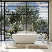 ABBER Ванна из искусственного камня Stein AS9611NM-1.7 белая матовая AS9611NM-1.7