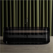 ABBER Прозрачная ванна Kristall AT9708Onyx черная AT9708Onyx