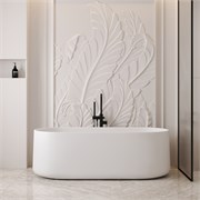 ABBER Ванна из искусственного камня Stein AS9607 белая матовая AS9607