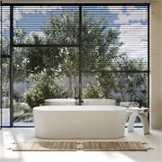 ABBER Ванна из искусственного камня Stein AS9614 белая матовая AS9614