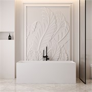 ABBER Ванна из искусственного камня Stein AS9640-1.6 белая матовая AS9640-1.6