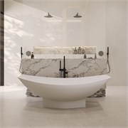 ABBER Ванна из искусственного камня Stein AS9610 белая матовая AS9610