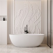 ABBER Ванна из искусственного камня Stein AS9624-1.7 белая матовая AS9624-1.7