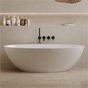 ABBER Ванна из искусственного камня Stein AS9625-1.8 белая матовая AS9625-1.8