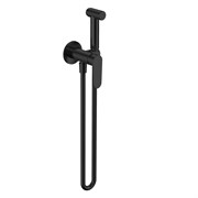 AQUAme AQM6917MB Novara Готовый комплект гиг. душа (скрытый монтаж, латунная лейка), цвет черный матовый AQM6917MB