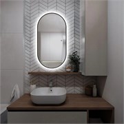 AQUAme AQM9109B 550x1050 Зеркало с подсветкой  и подогревом, универсальный монтаж AQM9109B