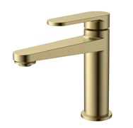 AQUAme AQM6910BG Novara Смеситель для раковины, цвет золото шлифованное AQM6910BG