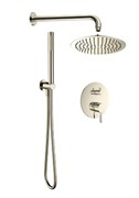 AQUAme AQM8404BN Набор для комплектации душа со смесителем, шлифованный никель AQM8404BN