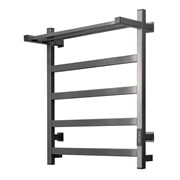 ARINGA Порто полотенцесушитель лесенка электрический с полкой 60*50, оружейная сталь AR03051GS