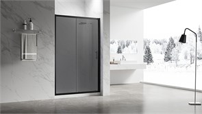 VECONI Душевая дверь раздвижная Vianno VN-55BT, 1000x1950, Черный, стекло тонированное VN55BT-100-05-C8