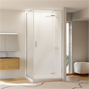 VECONI Душевая дверь распашная Vianno VN-73R/R, 1000x1950, Хром, стекло дождь VN73R/R-100-06-C4