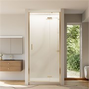 VECONI Душевая дверь распашная Vianno VN-73RG/R, 1200x1950, Золото брашинг, стекло дождь VN73RG/R-120-06-C4