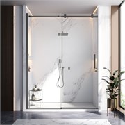 VECONI Душевая дверь раздвижная Vianno VN-75B, 1300x2000, черный матовый, стекло прозрачное VN75B-130-01-C4