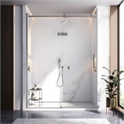 VECONI Душевая дверь раздвижная Vianno VN-75GR, 1200x2000, графит брашинг, стекло прозрачное VN75GR-120-01-C4