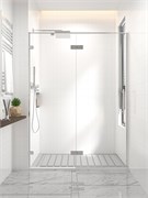 VECONI Душевая дверь раздвижная Premium Prato 300 CH-L, 1700х2000, хром, стекло прозрачное PR3/L-170-01-CH-C4