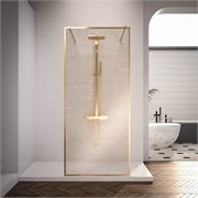 VECONI Душевая перегородка Korato KR-90GL, 1200x2000, брашированное золото, ламинированное золото KR90GL-120-10-C4
