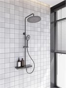 VECONI Душевая стойка ENNA, графит брашинг EN-200-GR-C4