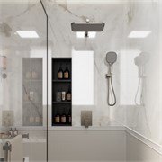 VECONI Встраиваемая душевая система AVELLA, Графит брашинг AV-410-GR-C4