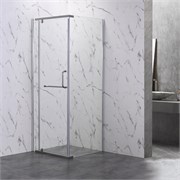 VECONI Душевой угол квадратный, двери распашные Rovigo RV-18, 1000x1000x2000, хром, стекло прозрачное RV18-100-01-C5