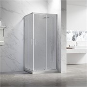 VECONI Душевой угол прямоугольный, двери раздвижные Rovigo RV-27CH, 1000х800х1900, хром, стекло pear RV27CH-10080-02-C8