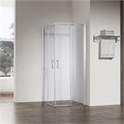 VECONI Душевой угол прямоугольный, двери раздвижные Rovigo RV-50CH, 1200х800х1950, хром, стекло прозрачное RV50CH-12080-01-C8