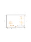CEZARES Plane Душевой уголок прямоугольный двери раздвижные размер 120x80 см, профиль - оружейная сталь / стекло - прозрачное PLANE-AH-1-120/80-C-GM