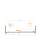 CEZARES Plane Душевая дверь в нишу раздвижная профиль - сатин / стекло - прозрачное, ширина 150 см PLANE-BF-1-150-C-IN