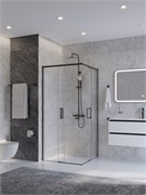 CEZARES Plane Душевой уголок квадратный двери раздвижные размер 90x90 см, профиль - сатин / стекло - прозрачное PLANE-A-2-90-C-IN