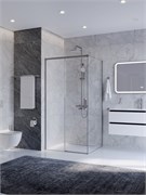 CEZARES Plane Душевой уголок прямоугольный двери раздвижные размер 110x90 см, профиль - сатин / стекло - прозрачное PLANE-AH-1-110/90-C-IN