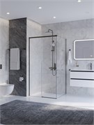 CEZARES Plane Душевой уголок прямоугольный двери раздвижные размер 110x100 см, профиль - оружейная сталь / стекло - прозрачное PLANE-AH-1-110/100-C-GM