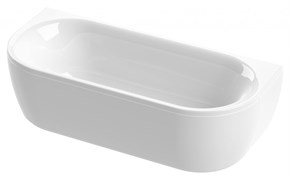 CEZARES Metauro Акриловая ванна пристенная овальная размер 180x80 см, белый METAURO-wall-180-80-40-W37