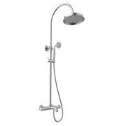 LEMARK Смеситель Pushkin LMF-8646B-C термостатический для ванны и душа с регулируемой высотой штанги и лейкой верхнего душа «Тропический дождь», хром LMF-8646B-C