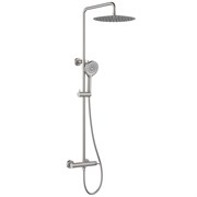 LEMARK Смеситель Beluga LMF-8025B-BN для душа с регулируемой высотой штанги и лейкой верхнего душа «Тропический дождь», никель LMF-8025B-BN