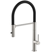 LEMARK Смеситель Beluga LMF-8074B-BN для кухни с гибким изливом, никель LMF-8074B-BN