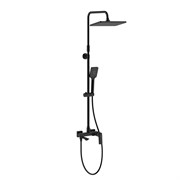 LEMARK Смеситель Hosta LM12362BL для ванны и душа с регулируемой высотой штанги и верхней душевой лейкой 