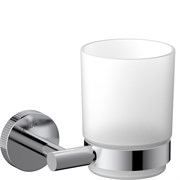 LEMARK Стакан для ванной BELUGA подвесной, сталь, стекло, хром LMA-8035S-C