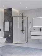 CEZARES Plane Душевой уголок пятиугольный двери распашные размер 90x90 см, профиль - оружейная сталь / стекло - прозрачное PLANE-P-1-90-C-GM