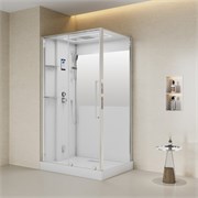 ESBANO Eso Premium Душевая кабина с паром прямоугольная размер 120x90 см профиль - хром / стекло - прозрачное ESKOAU1209-ST