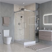 BELBAGNO Marino Душевой уголок прямоугольный размер 120x90 см профиль - хром / стекло - прозрачное, двери раздвижные MARINO-2-AH-2-120/90-C-CR