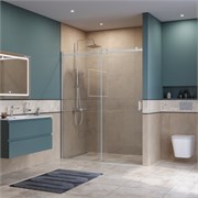 BELBAGNO Soft Close-2 Душевая дверь в нишу раздвижные ширина 160 см, профиль - хром / стекло - прозрачное SOFT_CLOSE-2-BF-1-160-C-Cr
