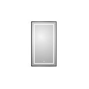BELBAGNO Kraft Зеркало в алюминиевой раме со встроенным светильником, сенсорным выключателем и подогревом, SPC-KRAFT-500-900-LED-TCH-WARM-NERO, 500x32x900 мм SPC-KRAFT-500-900-LED-TCH-WARM-NERO