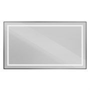 BELBAGNO Kraft Зеркало в алюминиевой раме со встроенным светильником и сенсорным выключателем по периметру рамы, SPC-KRAFT-1400-800-SENS-NERO, 1400x800x32 мм SPC-KRAFT-1400-800-SENS-NERO