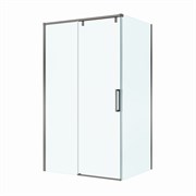 BELBAGNO Soft Close-1 Душевой уголок прямоугольный размер 120x100 см профиль - оружейная сталь / стекло - прозрачное, двери раздвижные SOFT_CLOSE-1-AH-1-120/100-C-GM