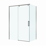 BELBAGNO Soft Close-1 Душевой уголок прямоугольный размер 130x80 см профиль - оружейная сталь / стекло - прозрачное, двери раздвижные SOFT_CLOSE-1-AH-1-130/80-C-GM