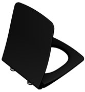 VITRA Сиденье для унитаза Metropole 122-483-009 квадратное матовое черное дюропласт с микролифтом 122-483-009