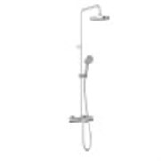 VITRA Душевая система Base Round A47303EXP с термостатическим смесителем и ручным душем хром латунь A47303EXP