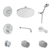 VITRA Встраиваемый душевой комплект Root Round A49307EXP с термостатом хром латунь A49307EXP