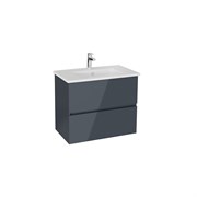 VITRA Тумба с раковиной для ванной Mia Plus Square 69741 80 см антрацит глянец МДФ 69741