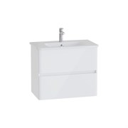 VITRA Тумба с раковиной для ванной Mia Plus Round 69824 80 см глянцевая белая ДСП 69824