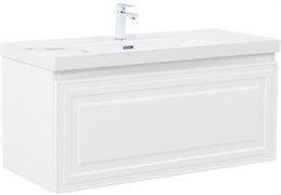AQUANET Тумба с раковиной Агата 110 1 ящ. цв. белый сатин AQUANET-365940
